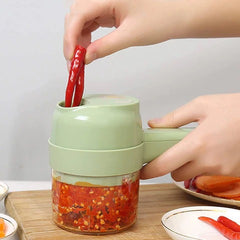 Rechargeable 4 In 1 Electric Vegetable Cutter