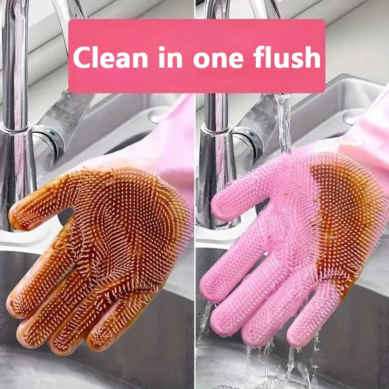 Magic Silicone Dish Washing Gloves