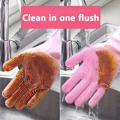 Magic Silicone Dish Washing Gloves