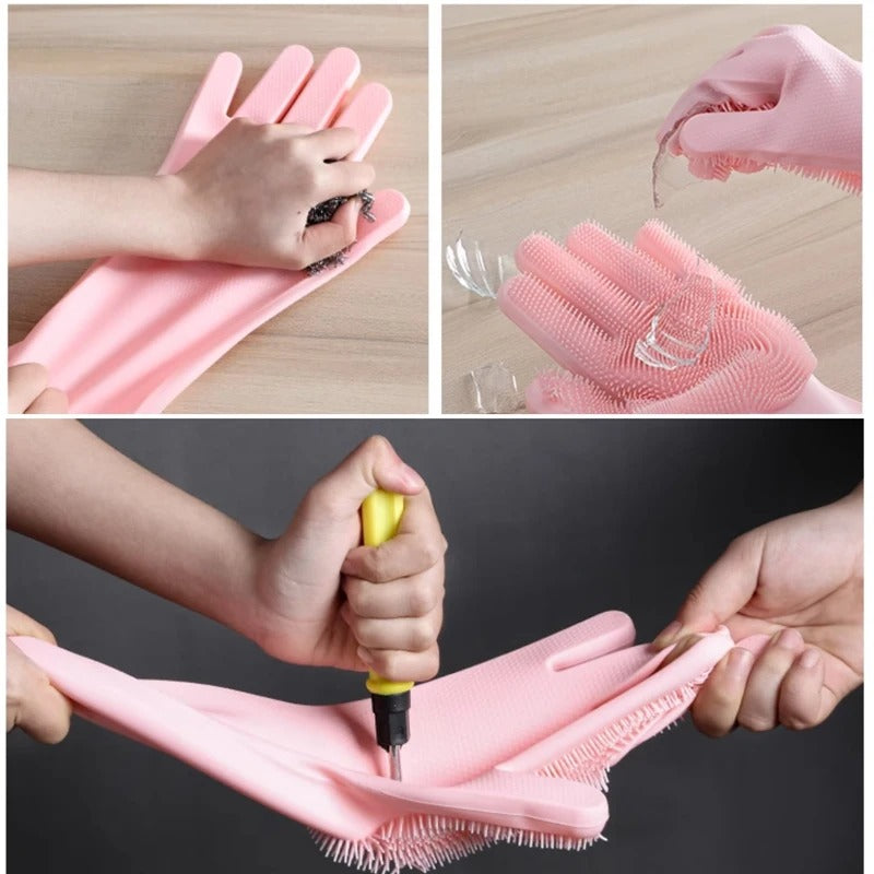 Magic Silicone Dish Washing Gloves